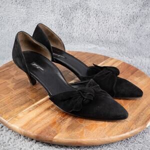 Paul Green Women Black Suede Nuriah Pump D'Orsay 2" Kitten Heel New Size 7.5 US